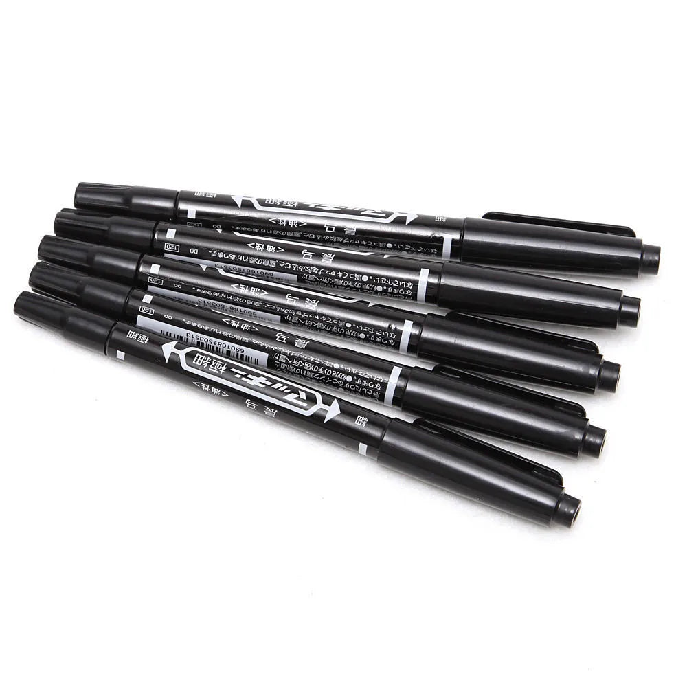 10pcs Tattoo Skin Markers Pen Scribe Permanent Makeup Tattoo Supplies Tool Ink Waterproof Marker Pen