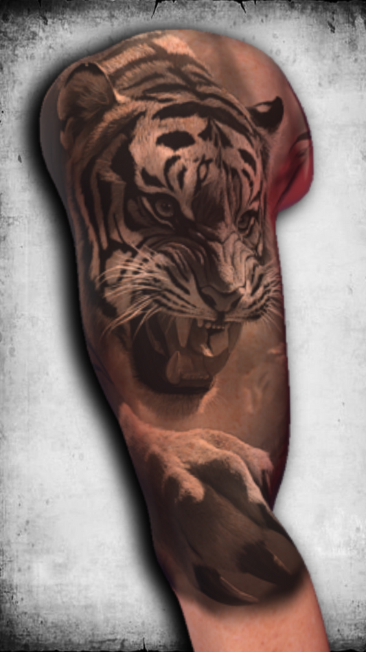 Instinto Supremo - Tiger Tattoo Stencil