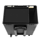 Rolling Makeup Case with 3 Drawers, Black Hand-pulled Suitcase with 4 Universal Wheels and Combination Lock for Tattoo,Manicure