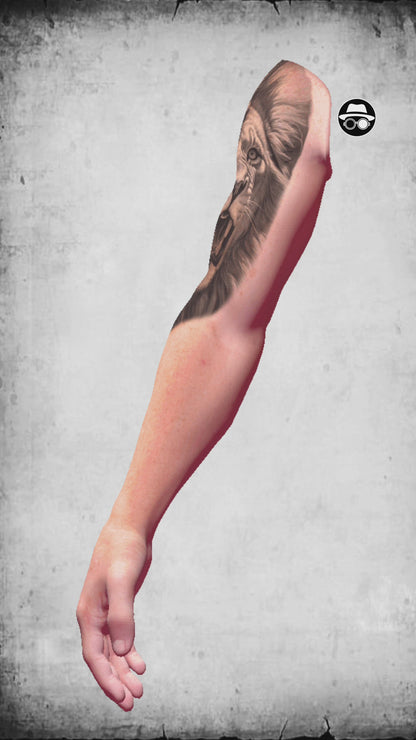 King’s Fury – Lion Tattoo Stencil