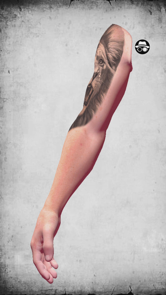 King’s Fury – Lion Tattoo Stencil